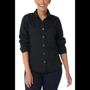 Seed to Style Organic Cotton Twill Button-Down Shirt w/ Fray Night - Regular